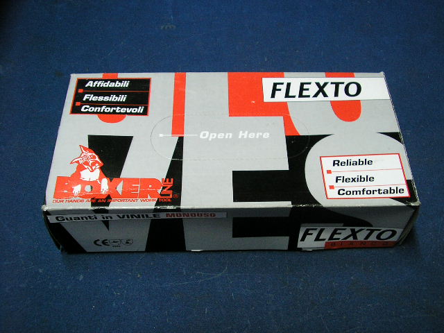 Guanti Flexto vinil.pz.10 t.xl