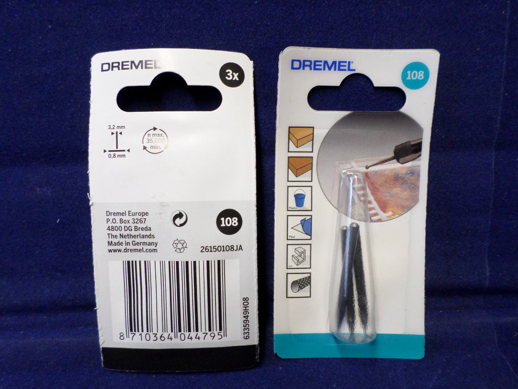 Dremel fresa 108 metalli dolci pz.3